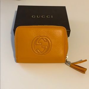 Authentic Gucci mustard wallet